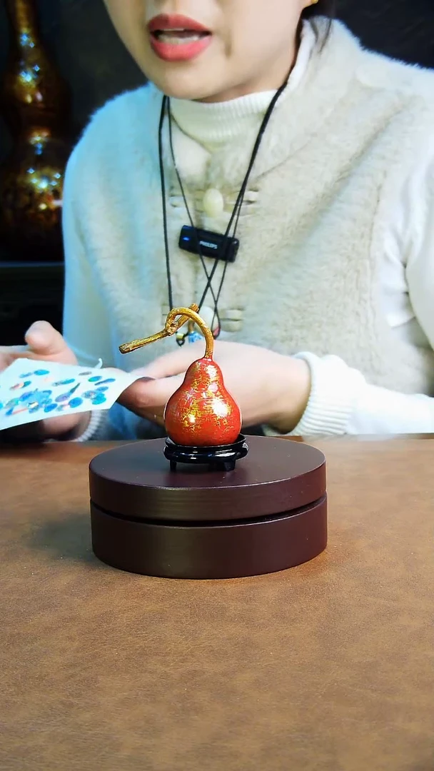 【闪购商品】183直播一物一图大漆酒葫芦送底座送挂绳