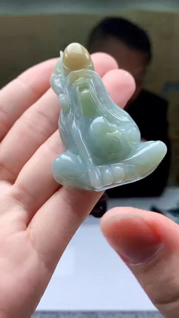 【闪购商品】定制翡翠未镶嵌4969bb-毛货挂件120