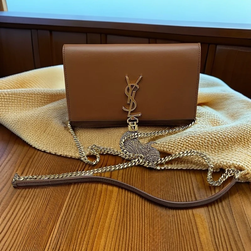95新 YSL/圣罗兰  焦糖色kate链条包  1352 0604