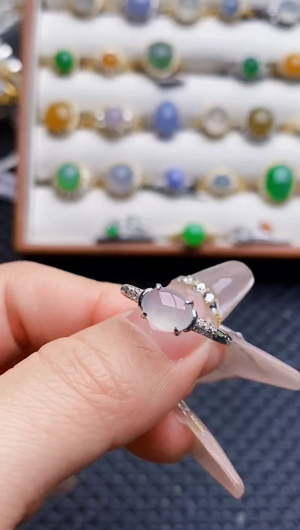 银S925镶嵌戒指翡翠7079