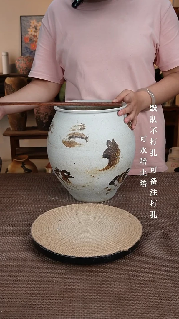 摆件080景德镇陶瓷花瓶默认打孔