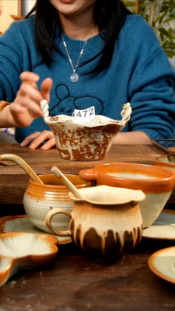 盘高颜值粗陶餐具限时抢购