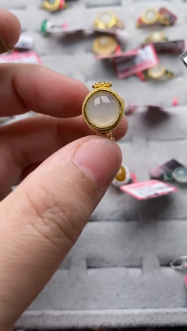 【闪购商品】翡翠戒指银S925镶嵌333333---7