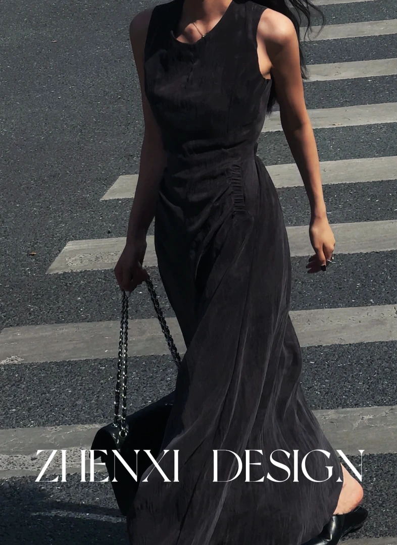 针西【银河】高个子穿搭进口面料轻奢经典款银河裙S70287