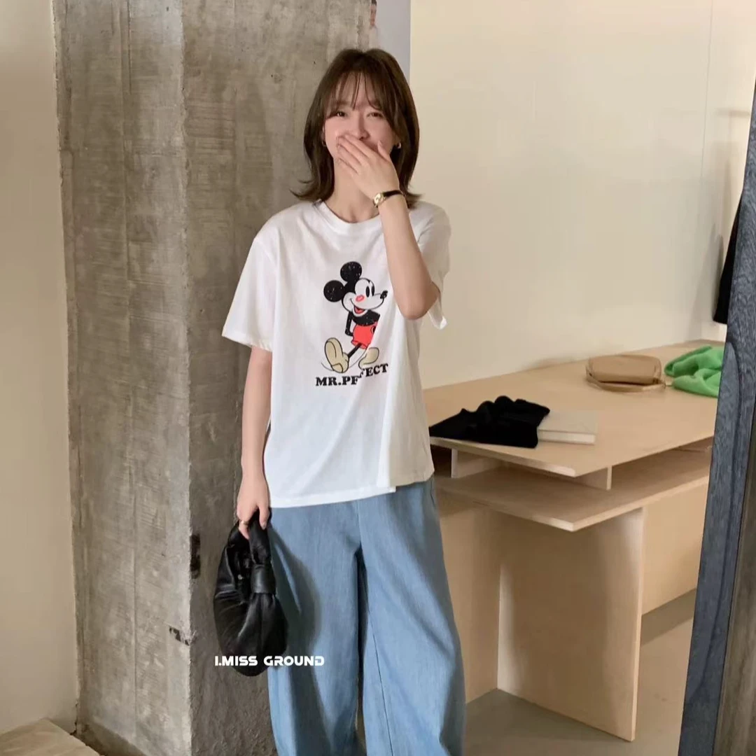 8021欧尼同款 卡通慵懒短袖T