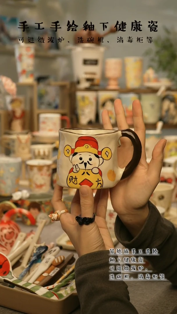 【闪购商品】杯陶瓷景德镇高温釉下彩@W1017