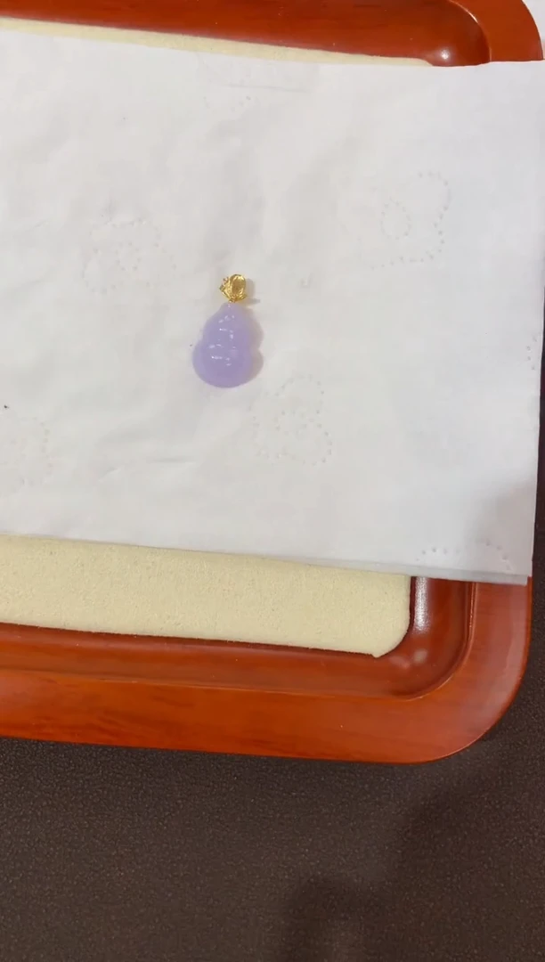 【闪购商品】翡翠颈饰18K金镶嵌天然缅甸a货翡翠