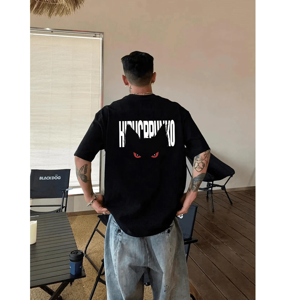 重磅国潮牌街头痞帅短袖t恤男美式宽松潮流高街嘻哈男生t恤短袖