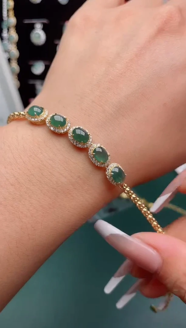 翡翠银S925镶嵌吊坠(不含链)、