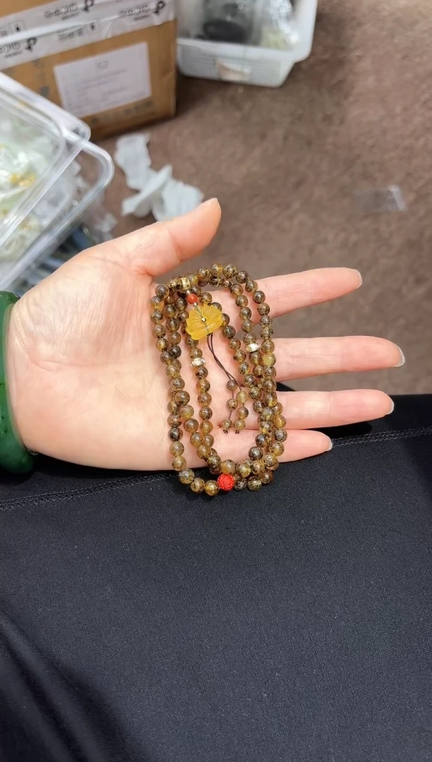 琥珀颈饰未镶嵌琥珀长链