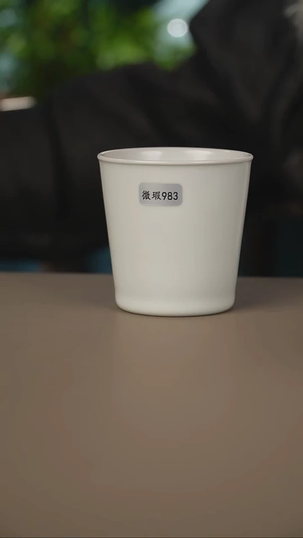 仿古月白可乐杯微暇