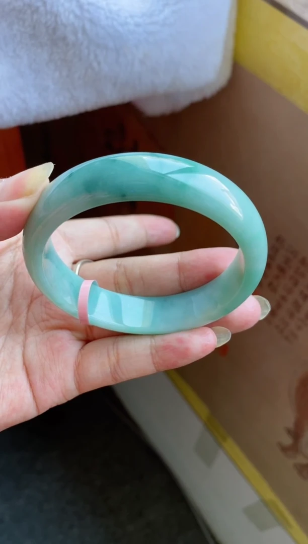 翡翠手镯未镶嵌（天青绿）1号