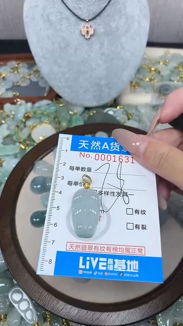 翡翠未镶嵌颈饰净货挂件-1631