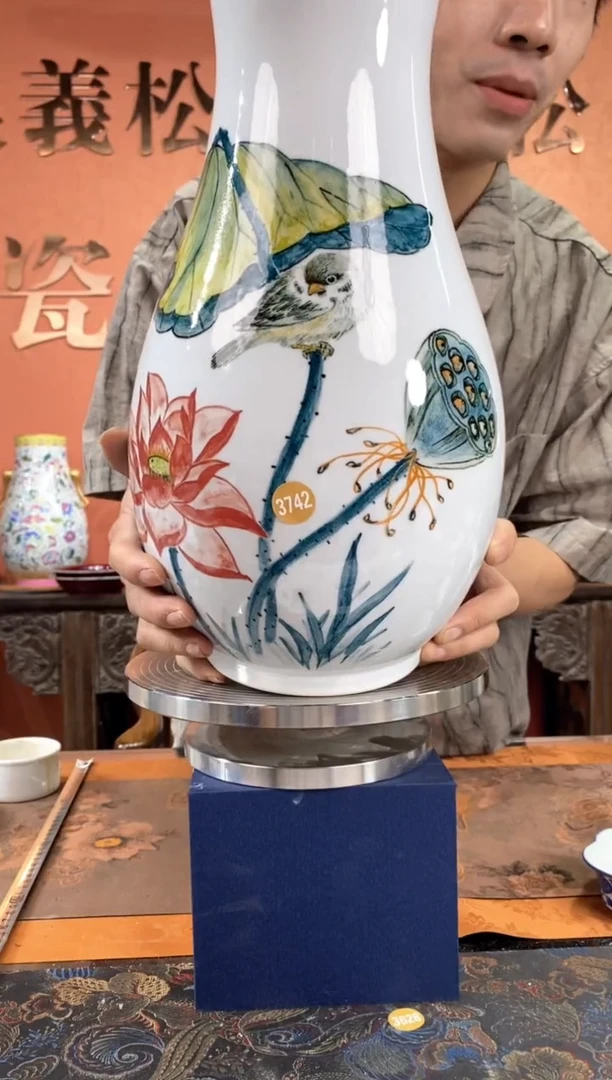 吴义松陶瓷联盟手绘陶瓷编号：3742