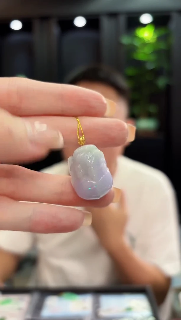 颈饰18K金镶嵌翡翠 缅料A货/支持复检/一件