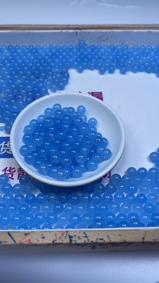 未镶嵌散珠玛瑙/玉髓B90 海蓝宝玛瑙8mm30颗8.8元