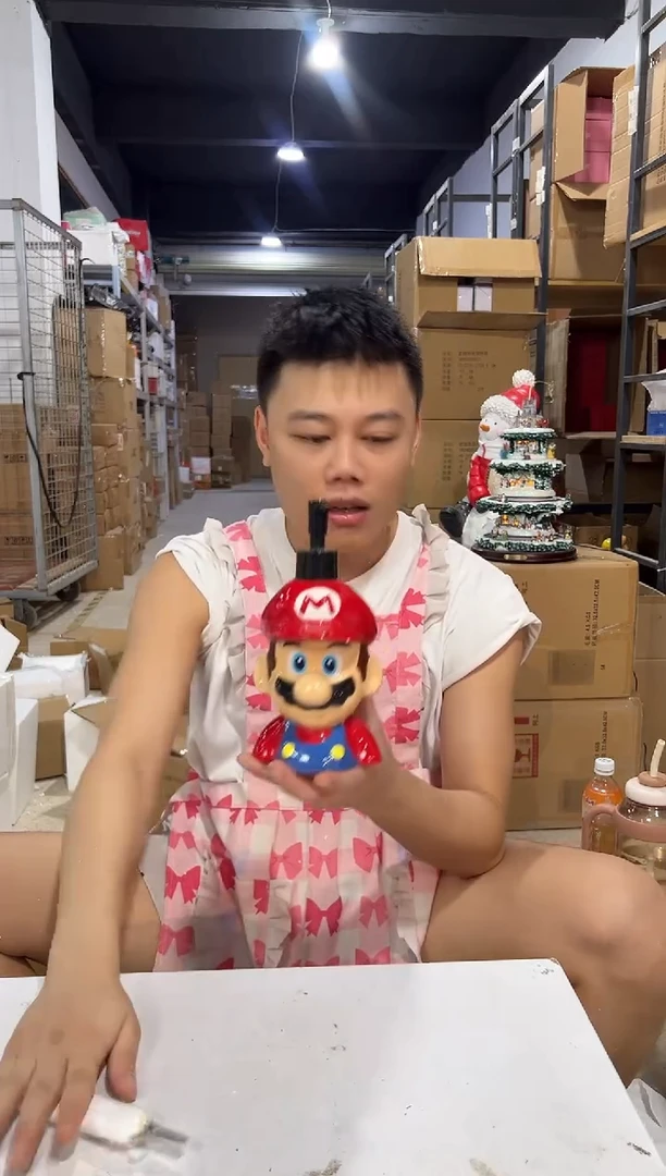 瓷片b款马里奥按压瓶