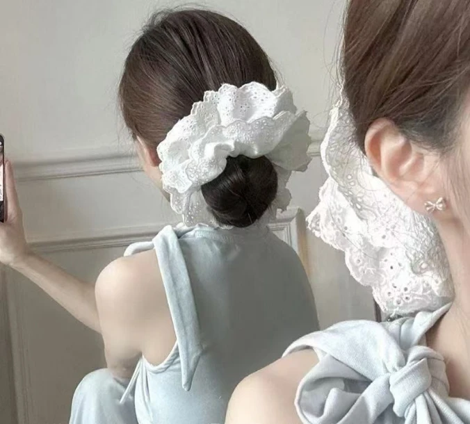 【满9.9飞】原版超大号大肠发圈甜美可爱发饰发夹抓夹发绳发圈超仙