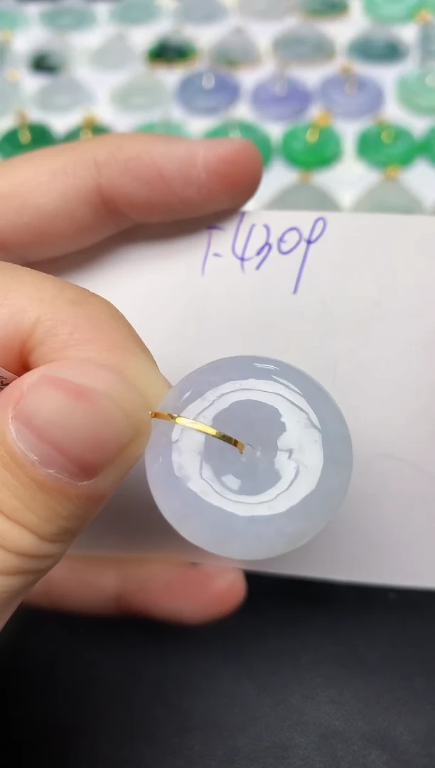 颈饰18K金镶嵌翡翠天然缅甸A货翡翠百元以上9元证书费自理