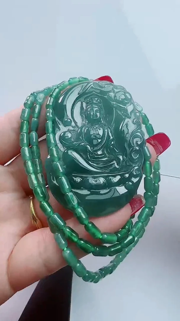 颈饰未镶嵌翡翠天然A货翡翠 多样性发其一