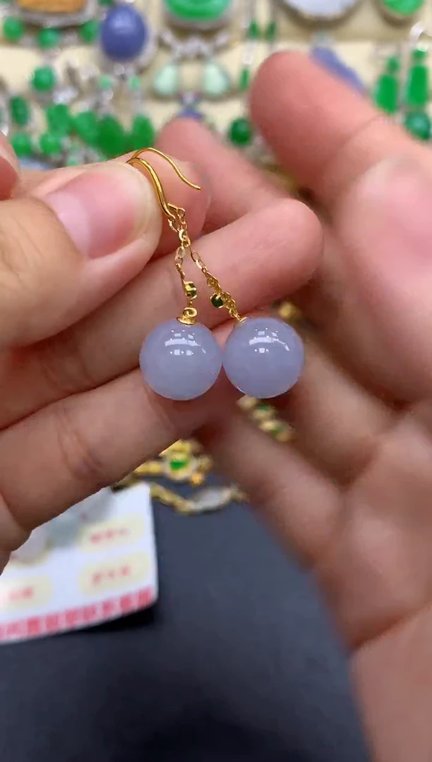 18K金镶嵌翡翠耳饰204-中国好珍宝