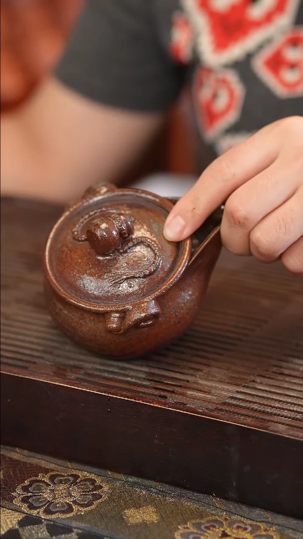 茶壶紫砂原矿手工制作200cc