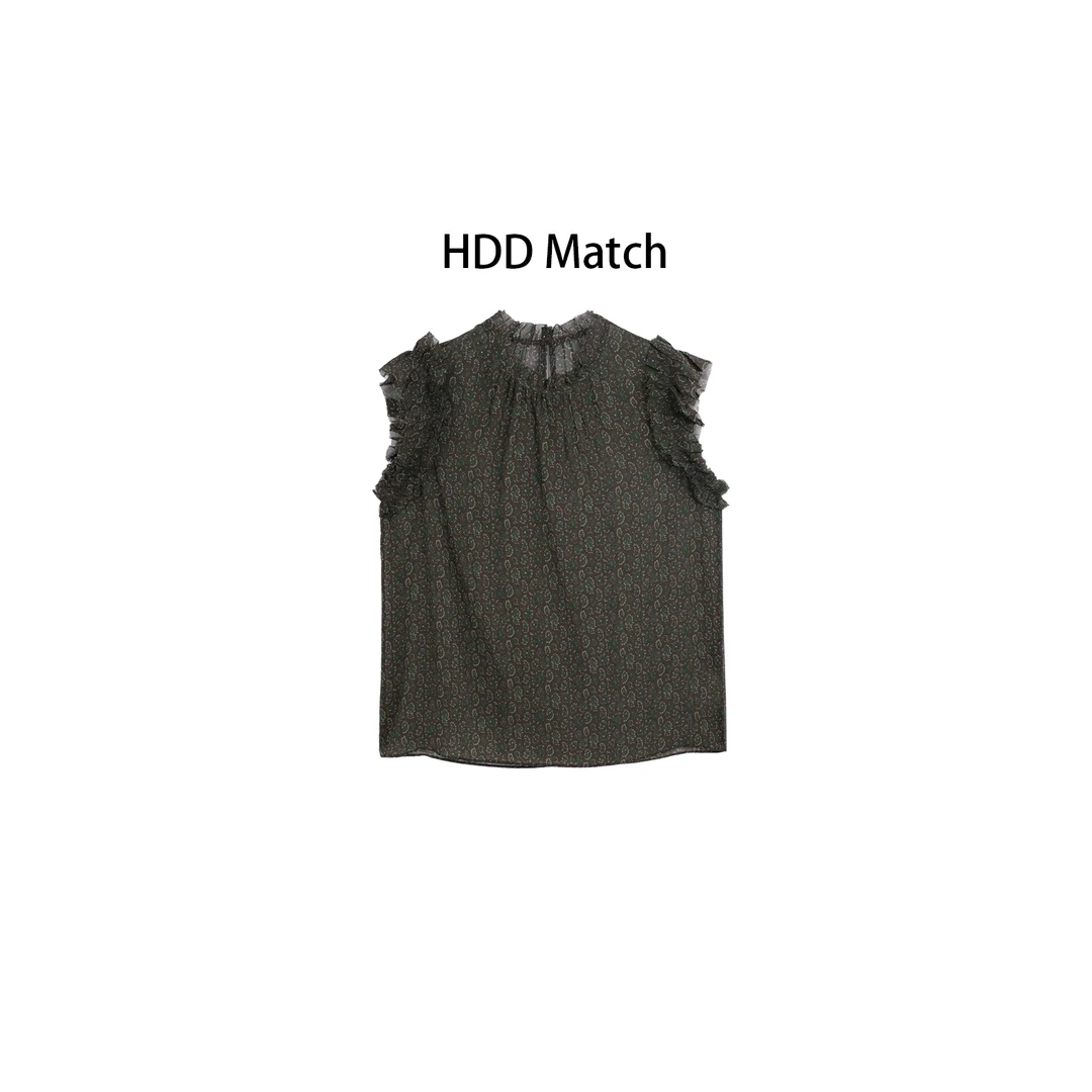 HDD "初晨花语"桑蚕丝混纺-夏季女款定制设计凯袖上衣 Y8070