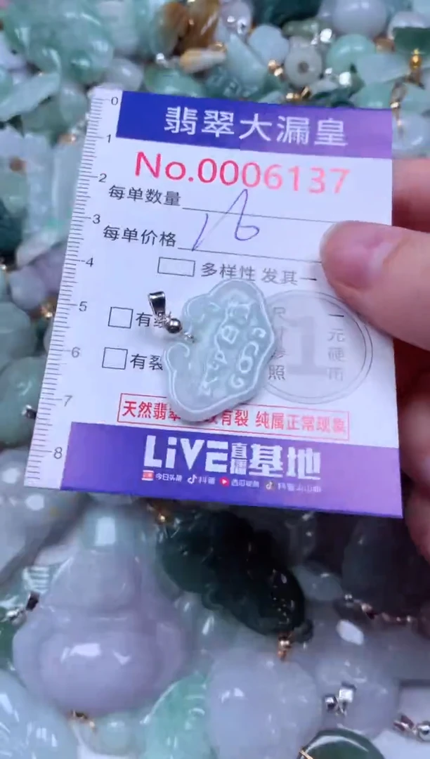 吊坠(不含链)未镶嵌翡翠6137