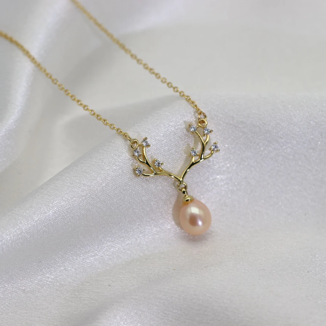 447 一鹿有你珍珠吊坠