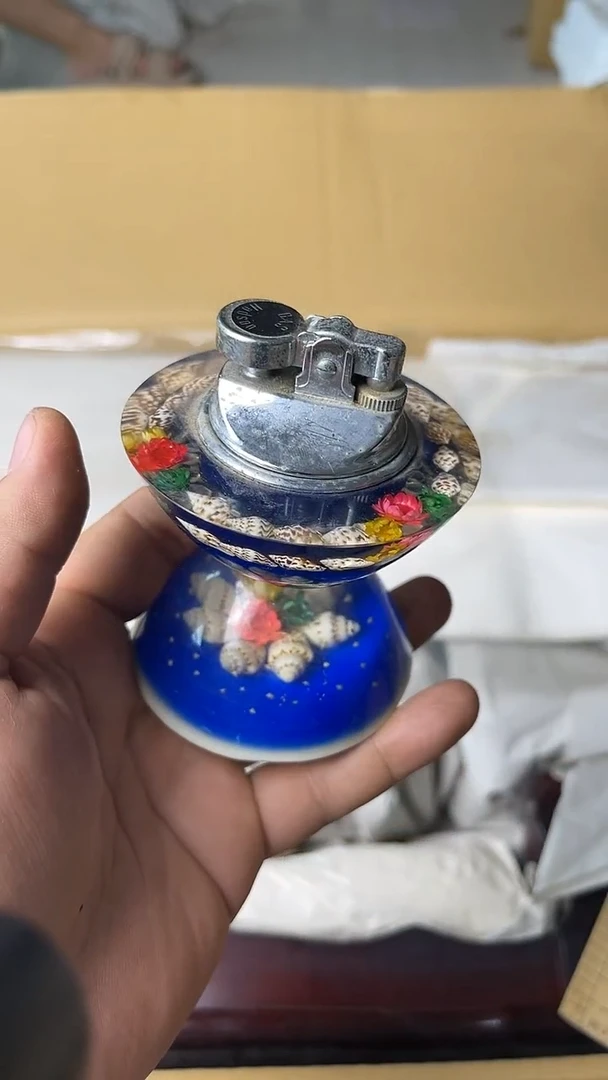 平**乐日瓷回流蓝色摆件