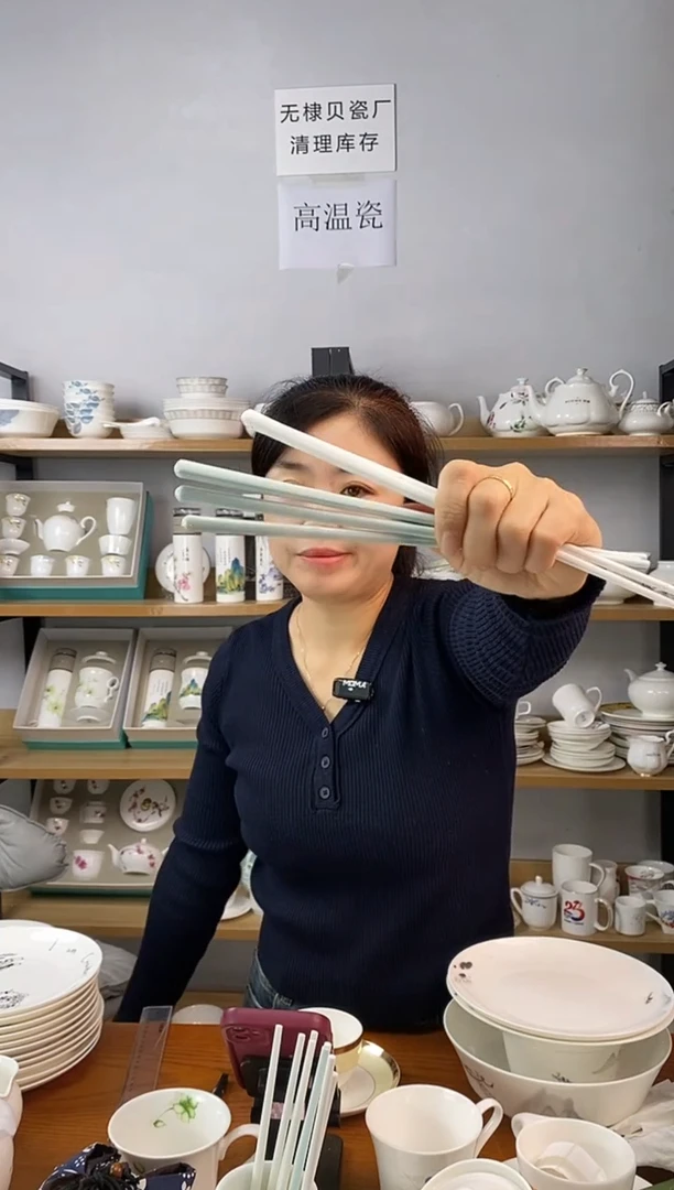 贝瓷筷子纯白十双
