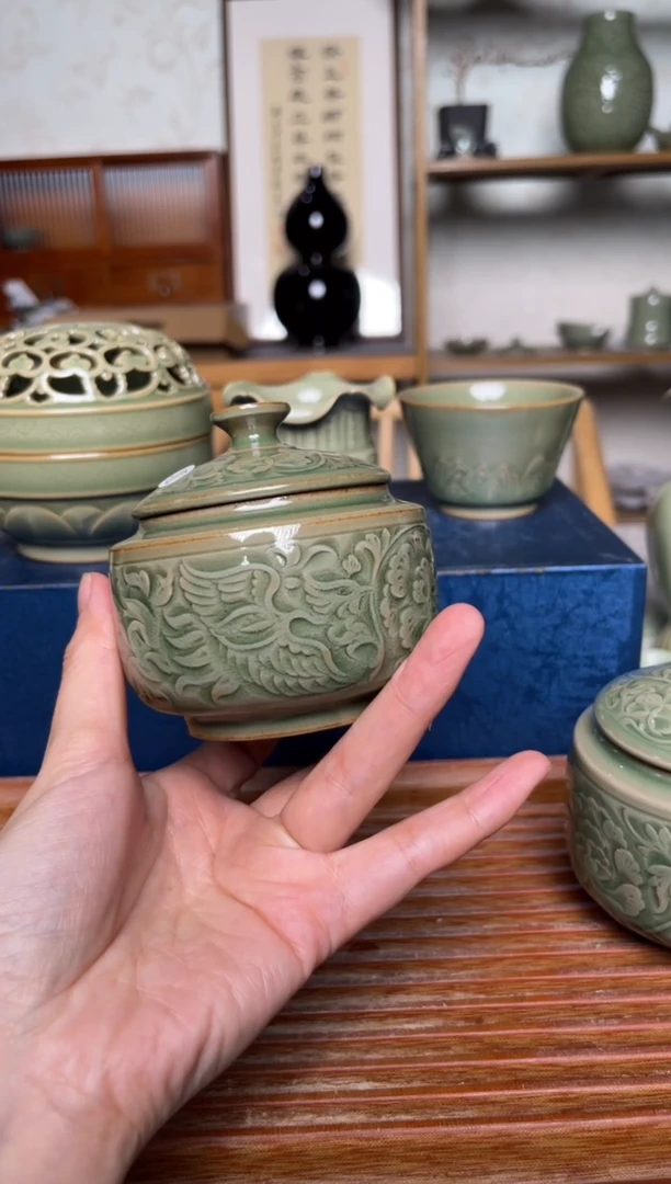 瓷器488王晓娜纯手工醒茶罐