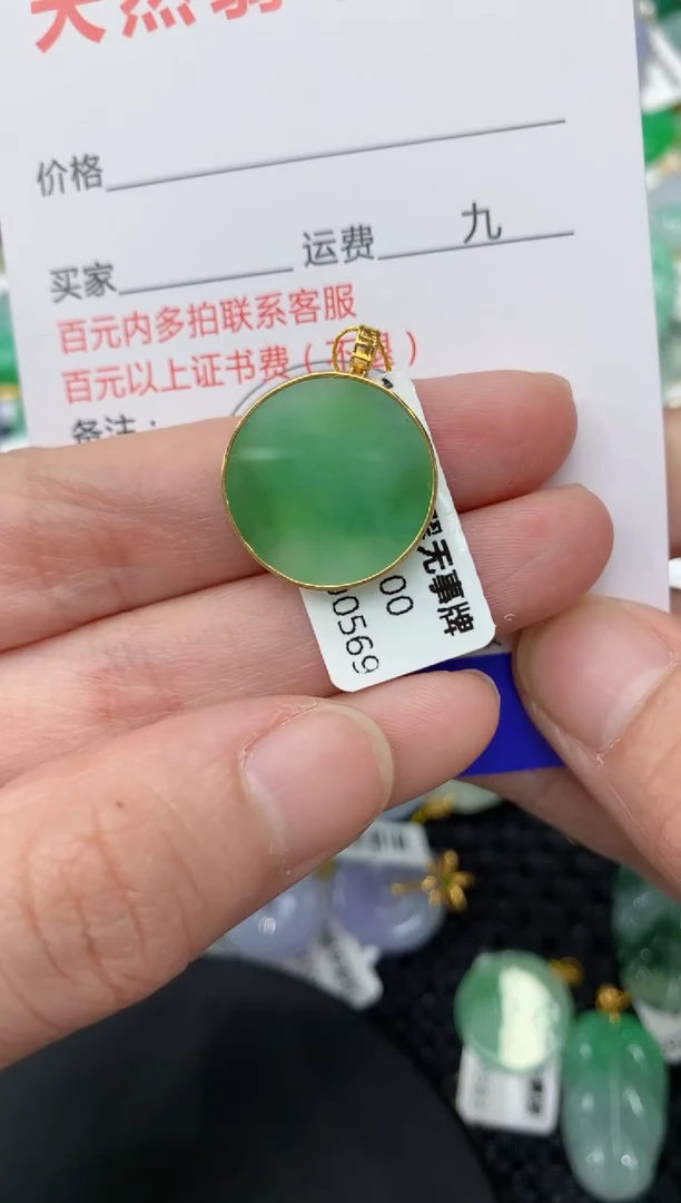 【闪购商品】翡翠颈饰18K金镶嵌11111111