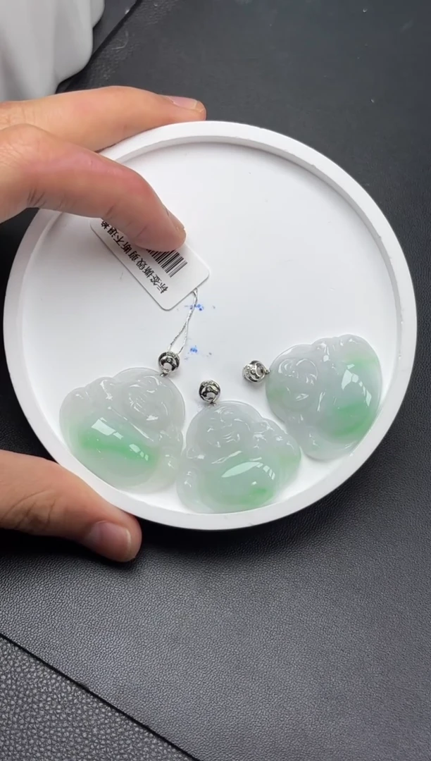 翡翠18K金镶嵌颈饰YM199-2-2佛公多样性发一件