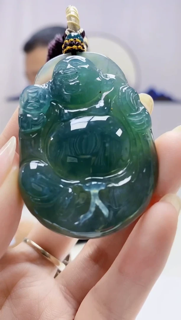 定制翡翠未镶嵌4898DD-毛货挂件18