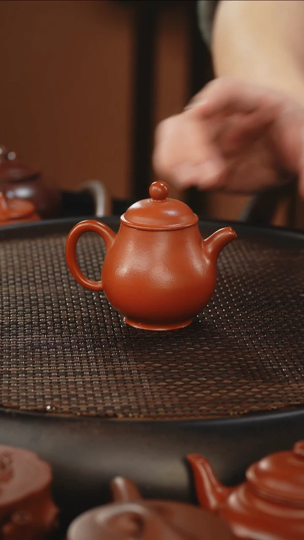 茶壶紫砂高潘 朱泥