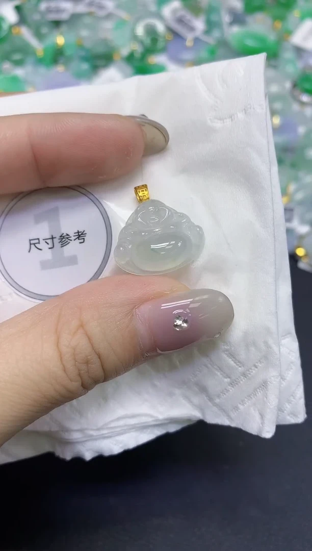 颈饰未镶嵌翡翠天然缅甸翡翠A货百元以上9元证书费自理