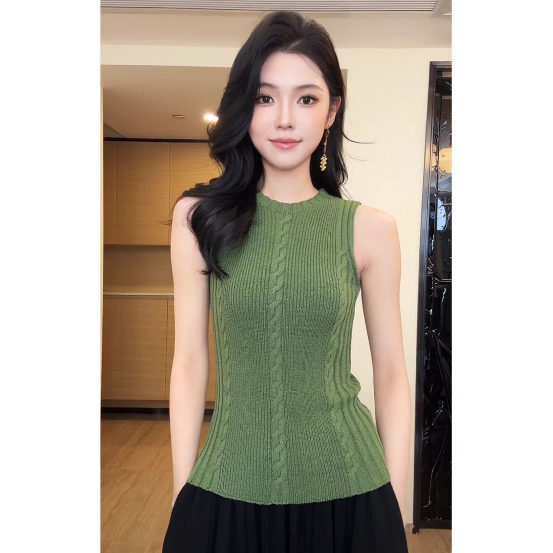 ZOUYASHIFA 夏季显瘦气质针织背心上衣 YSA88170