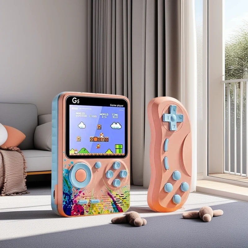 经典新款500合1小型双人SUP掌上怀旧游戏机学生双打类似PSP玩法游