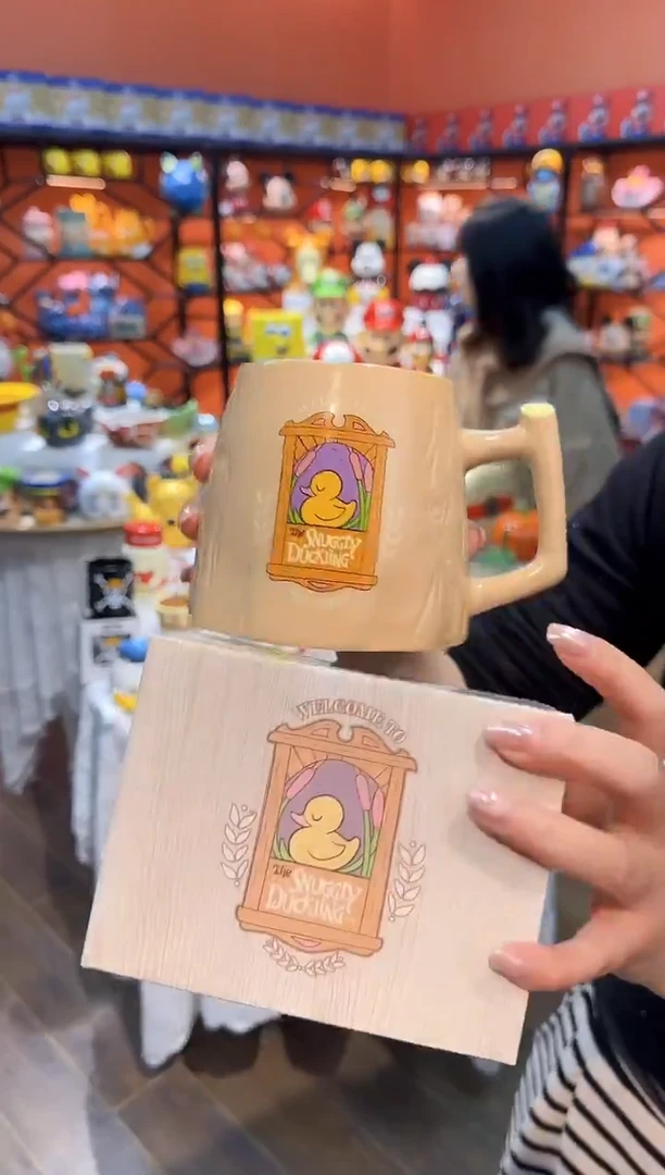 瓷片@@魔法奇缘小黄鸭陶瓷杯（礼盒）
