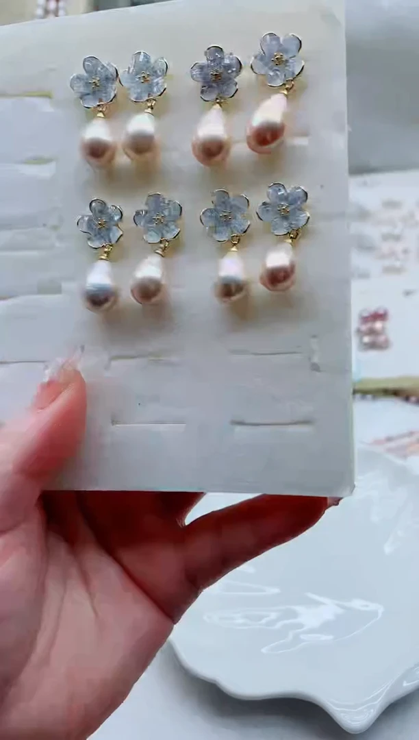 未镶嵌耳饰淡水珍珠多样性发其一【非无瑕】