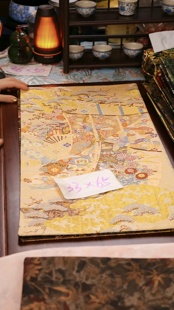 【西阵织繁花似锦双面】中国风干泡织锦茶席33*65