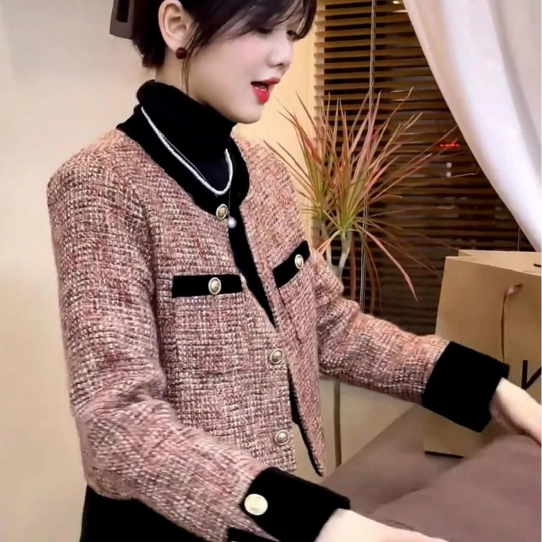 2025新款今年流行的漂亮短款小个子小香风外套女春秋款