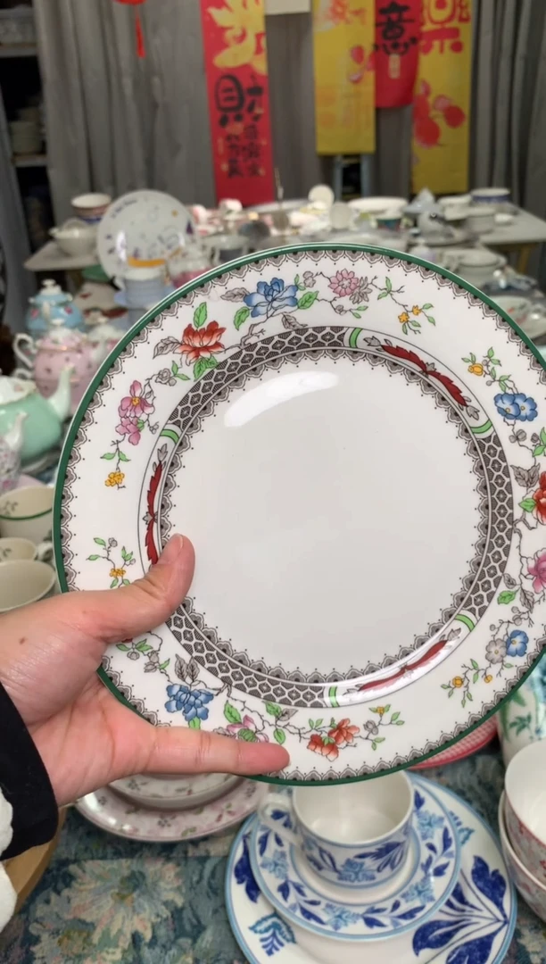 【闪购商品】瓷片陶瓷原单CC614餐具1个8寸