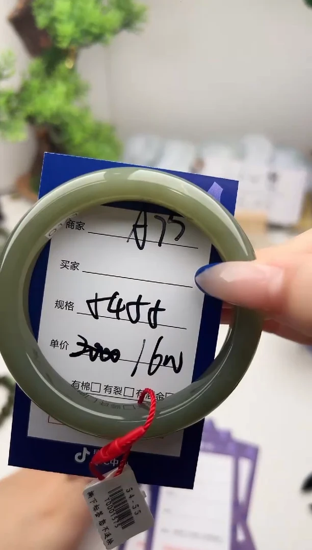 未镶嵌手镯和田玉微色差A75