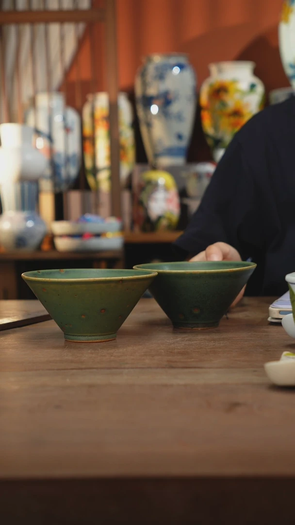 瓷片【简家甄选】景德镇设计师釉下手绘陶瓷餐具