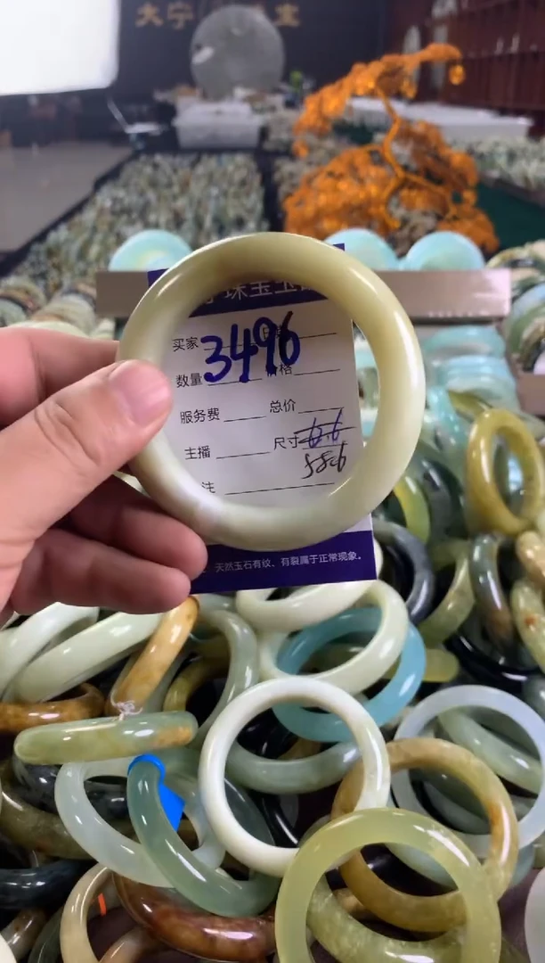 未镶嵌蛇纹石玉手镯3496