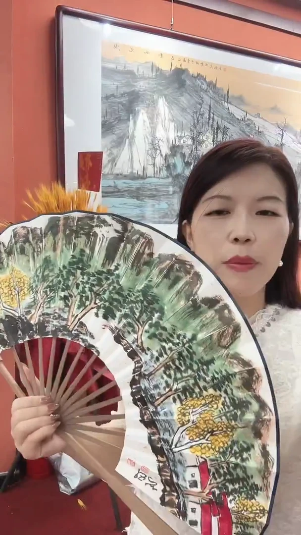 国画严纪照/国画/扇面