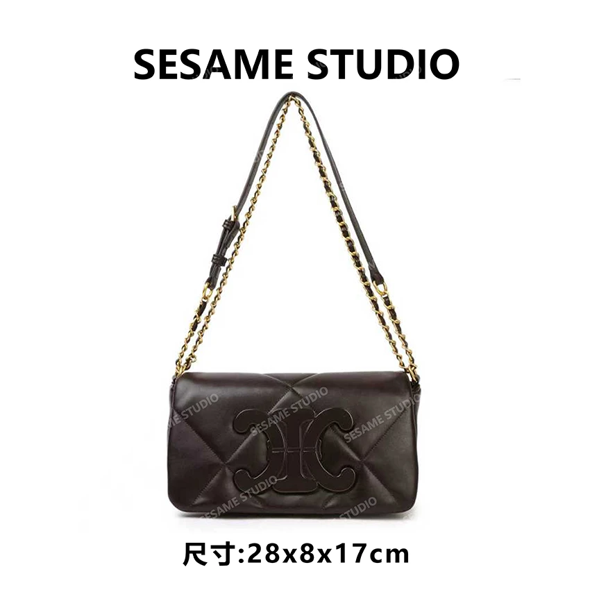 【芝麻集】BF-66670-咖啡色RAIN.CUN休闲时尚百搭腋下女包