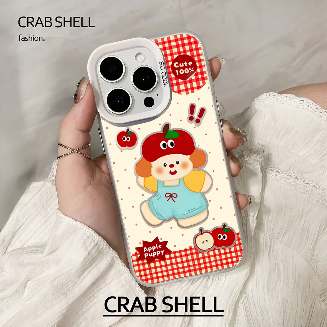 【彩银】苹果小狗适用于苹果16promax小米vivo华为oppo防摔手机壳